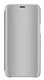 Eiroo Mirror Cover Samsung Galaxy A10S Aynal Kapakl Silver Klf