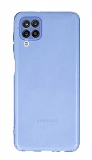Eiroo Mun Samsung Galaxy M12 effaf Mavi Silikon Klf