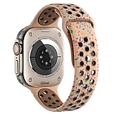 Eiroo New Series Apple Watch Silikon Krem Kordon (38mm)