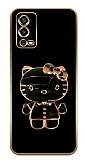 Eiroo Oppo A55 Hello Kitty Standl Siyah Silikon Klf