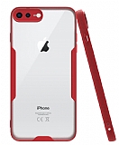 Eiroo Painted iPhone 7 Plus / 8 Plus Krmz Silikon Klf