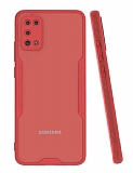 Eiroo Painted Samsung Galaxy A02s Kamera Korumal Krmz Klf