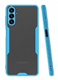 Eiroo Painted Samsung Galaxy A04s Kamera Korumal Mavi Klf