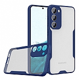 Eiroo Painted Samsung Galaxy S23 Plus Kamera Korumal Lacivert Silikon Klf