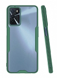 Eiroo Painted Oppo A16 Kamera Korumal Yeil Klf