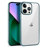 Eiroo Pixel iPhone 14 Pro Max Mavi Rubber Klf