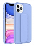 Eiroo Qstand iPhone 11 Pro Lila Silikon Klf