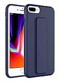 Eiroo Qstand iPhone 7 Plus / 8 Plus Lacivert Silikon Klf