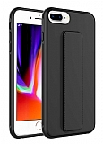 Eiroo Qstand iPhone 7 Plus / 8 Plus Siyah Silikon Klf