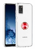 Eiroo Ring Crystal Samsung Galaxy A31 Krmz Yzkl Silikon Klf