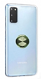 Eiroo Ring Crystal Samsung Galaxy S20 Yeil Yzkl Silikon Klf