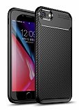 Eiroo Rugged Carbon iPhone SE 2020 Siyah Silikon Klf