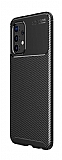 Eiroo Rugged Carbon Samsung Galaxy A32 4G Siyah Silikon Klf