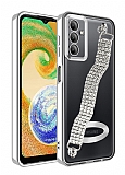 Eiroo Samsung Galaxy A24 Su Yolu Zincirli Silver Silikon Klf