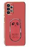 Eiroo Samsung Galaxy A32 4G Baby Panda Standl Krmz Silikon Klf