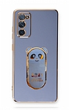 Eiroo Samsung Galaxy S20 FE Baby Panda Standl Mavi Silikon Klf