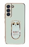 Eiroo Samsung Galaxy S22 5G Baby Panda Standl Yeil Silikon Klf