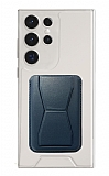Eiroo Samsung Galaxy S23 Ultra Lacivert Kartlkl Standl Ultra Koruma Klf