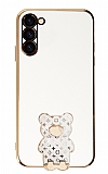 Eiroo Samsung Galaxy S23 Plus Lks Ay Standl Beyaz Silikon Klf