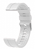 Eiroo Sport Samsung Galaxy Watch 46 mm Beyaz Silikon Kordon
