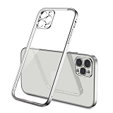 Eiroo Square iPhone 12 Pro Max Silver Silikon Klf