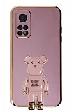 Eiroo Xiaomi Mi 10T Baby Bear Standl Mor Silikon Klf