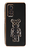 Eiroo Xiaomi Mi 10T Pro Bearbrick Standl Siyah Silikon Klf