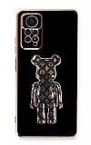 Eiroo Xiaomi Redmi Note 11 Pro Bearbrick Standl Siyah Silikon Klf