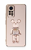 Eiroo Xiaomi Redmi Note 11 Pro Candy Bear Standl Pembe Silikon Klf