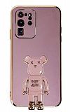 Eiroo Samsung Galaxy S20 Ultra Baby Bear Standl Mor Silikon Klf