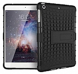 iPad Mini / Mini 2 / Mini 3 Ultra Sper Koruma Standl Siyah Klf