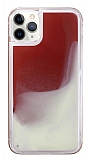 iPhone 11 Pro Neon Kumlu Krmz Silikon Klf