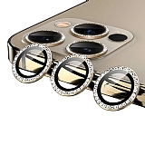 iPhone 13 Pro Max Crystal Tal Gold Kamera Lensi Koruyucu