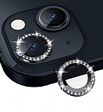 iPhone 14 Plus Crystal Siyah Tal Kamera Lensi Koruyucu