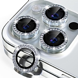 iPhone 15 Pro Max Silver Crystal Tal Kamera Lensi Koruyucu