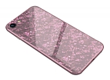 iPhone 6 / 6S Granit Desenli Pembe Rubber Klf