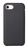iPhone 7 / 8 Metal Tulu Siyah Deri Klf