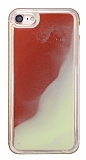 iPhone 7 / 8 Neon Kumlu Krmz Silikon Klf