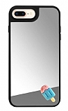 iPhone 7 Plus / 8 Plus Dondurma Figrl Aynal Silver Rubber Klf