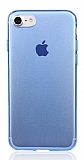 iPhone 7 / 8 Ultra nce effaf Mavi Silikon Klf