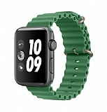 Ocean Apple Watch Koyu Yeil Silikon Kordon (44mm)