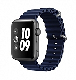 Ocean Apple Watch Lacivert Silikon Kordon (44mm)