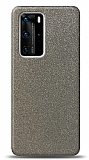 Dafoni Huawei P40 Silver Parlak Simli Telefon Kaplama