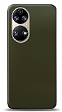 Dafoni Huawei P50 Metalik Parlak Grnml Koyu Yeil Telefon Kaplama