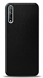 Dafoni Huawei Y8p Siyah Deri Grnml Telefon Kaplama