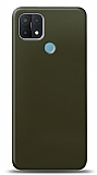 Dafoni Oppo A15s Metalik Parlak Grnml Koyu Yeil Telefon Kaplama