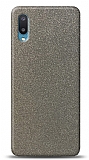 Dafoni Samsung Galaxy A02 Silver Parlak Simli Telefon Kaplama