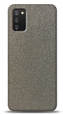 Dafoni Samsung Galaxy A02s Silver Parlak Simli Telefon Kaplama