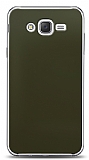 Dafoni Samsung Galaxy J2 Metalik Parlak Grnml Koyu Yeil Telefon Kaplama