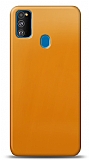 Dafoni Samsung Galaxy M30S Metalik Parlak Grnml Sar Telefon Kaplama